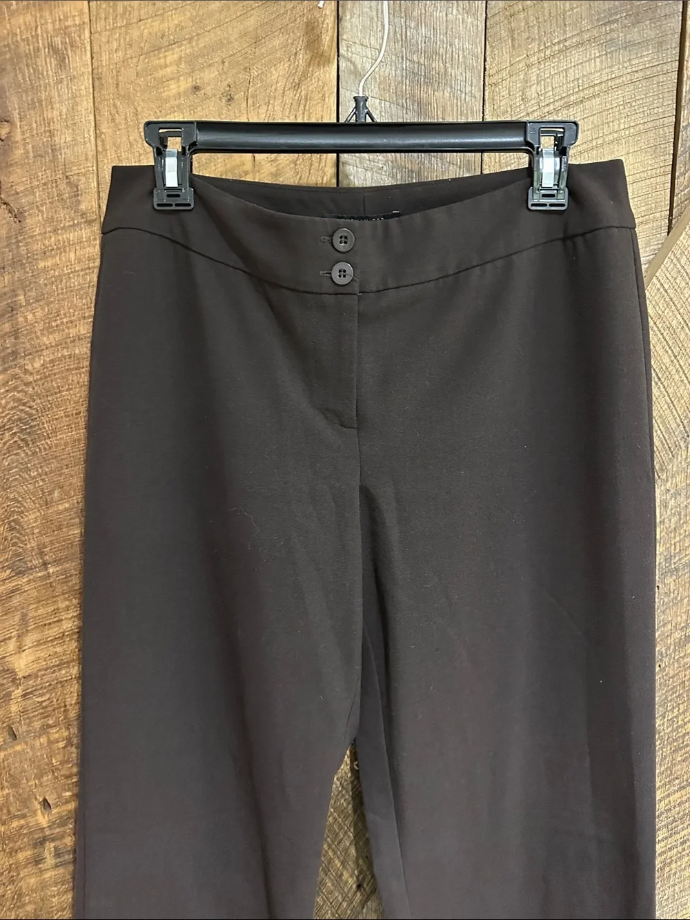 The Limited Stretch mid-rise tailored career trousers dark brown size 8 Long G56